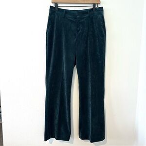 Coldwater Creek Velvet Corduroy Wide Leg Pants SZ P10 Emerald Green Office